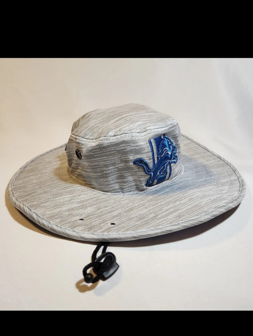 Detroit Lions New Era Safari Bucket Hat NFL Sideline Gray Blue Underbrim